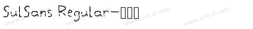 SulSans Regular字体转换
